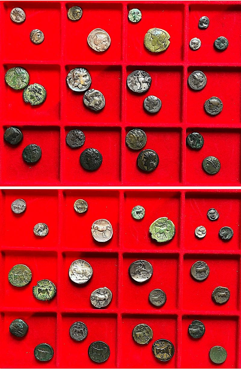 MAGNA GRECIA. Lotto di 25 monete.  - Auction Numismatics - I - Cambi Casa d'Aste