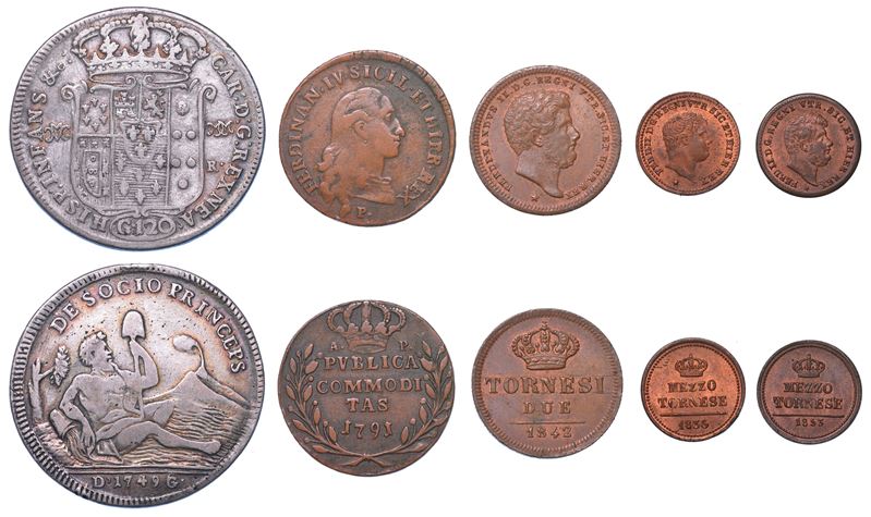 NAPOLI. Lotto di cinque monete.  - Asta Numismatica - I - Cambi Casa d'Aste