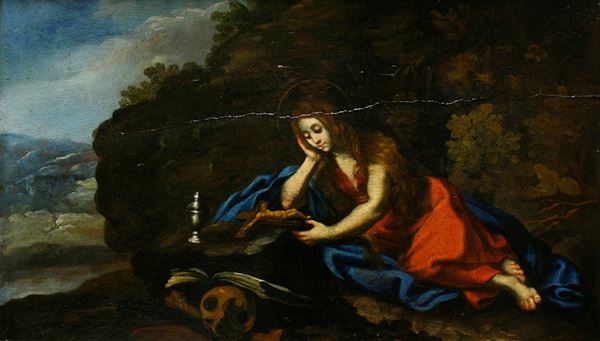 Scuola del XVII secolo Maddalena penitente