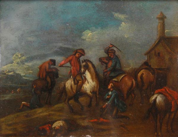 Scuola del XVIII secolo L'assalto dei briganti