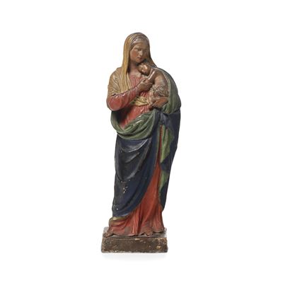 Madonna con Bambino. Arte Italiana (bologna?) XVIII Secolo. Scultore Prossimo ai della Robbia