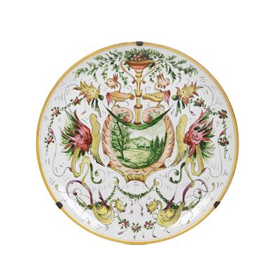 Piatto. Società Ceramica Milano, XX Secolo (ceramica). Pittore Indipendente, 1931.