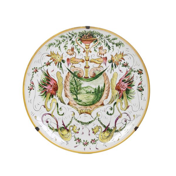 Piatto.  Società Ceramica Milano, XX secolo (ceramica).  Pittore indipendente, 1931.