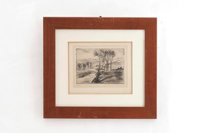 Pissarro, Paysage à Osny, 1887, acquaforte su carta