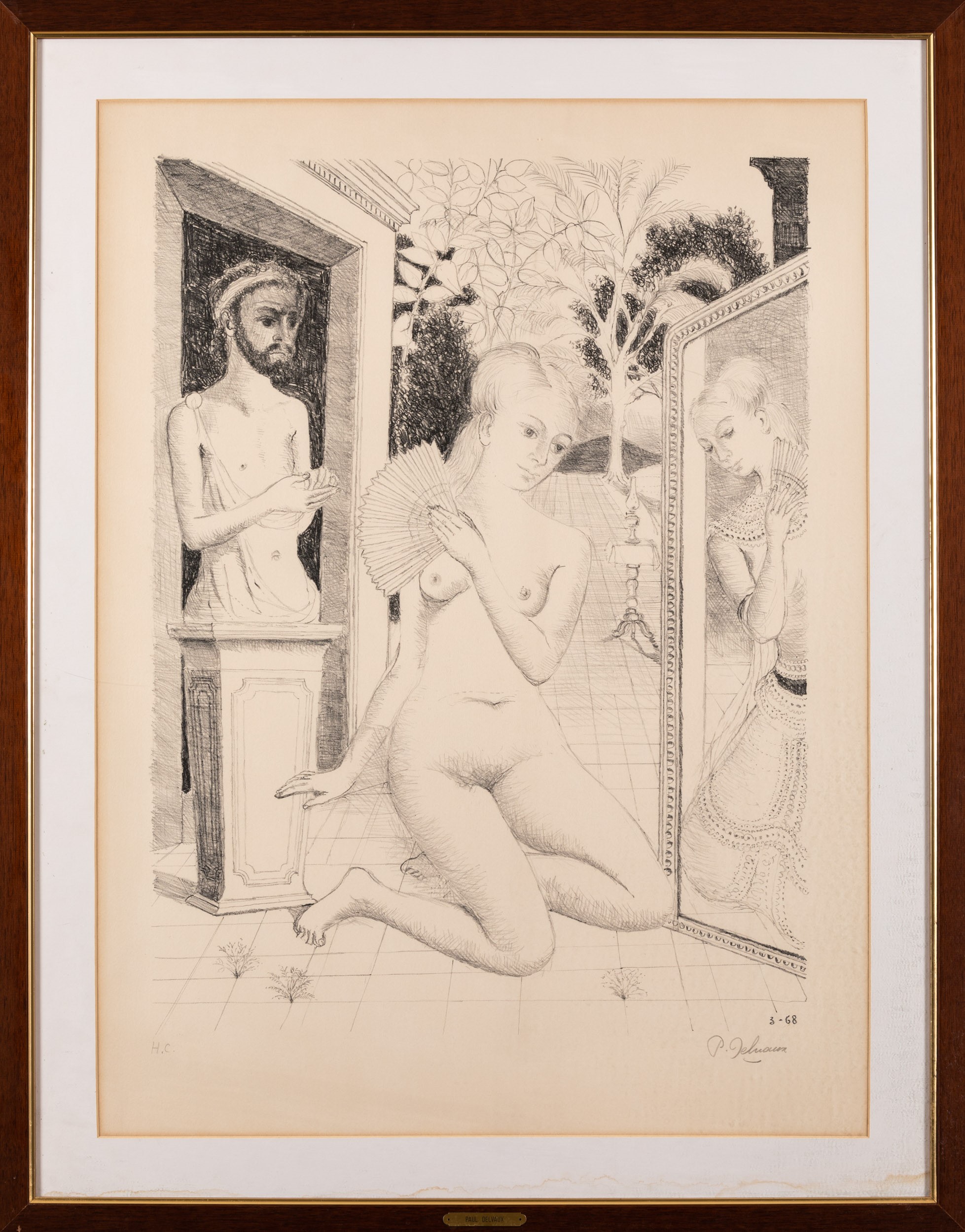 Paul Delvaux - L’eventail