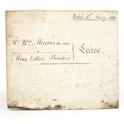 Atto legale storico, atto di indenture datato 8 febbraio 1830