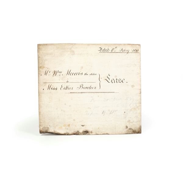 Atto legale storico, atto d'indenture, datato 8 febbraio 1830