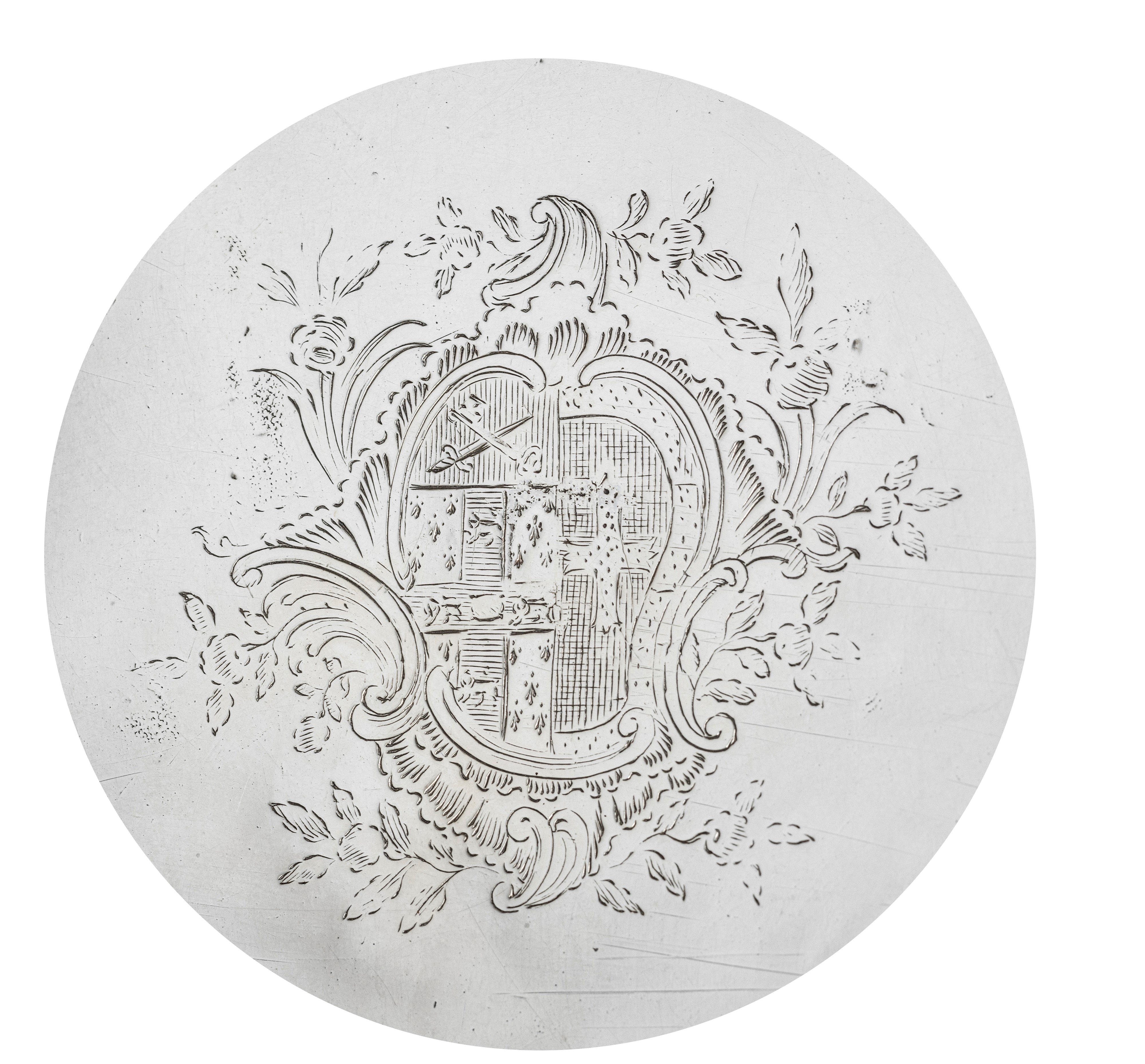 Londra 1746. Maestro Argentiere Paul De Lamerie (1688-1751). Marchi Parzialmente Consunti (di Dif...
