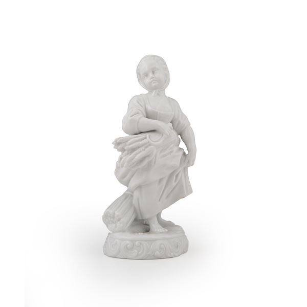 Figura di contadina. Doccia, Manifattura Ginori, XX secolo.