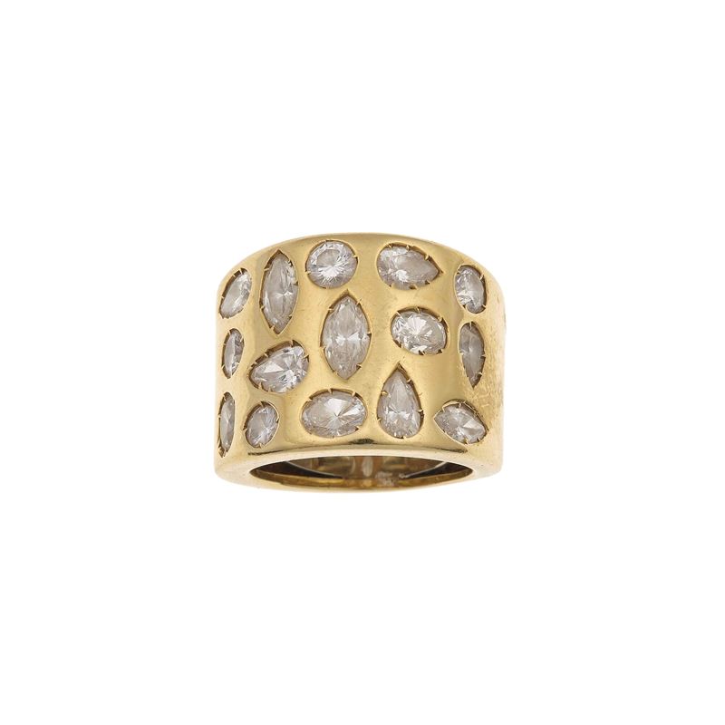 Diamond and gold ring  - Auction Fine Jewellery - Cambi Casa d'Aste