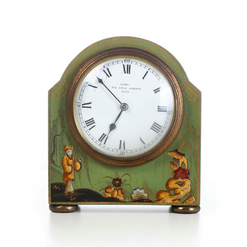 Pendona da tavolo con cassa in legno laccato  - Auction Antiques - Cambi Casa d'Aste