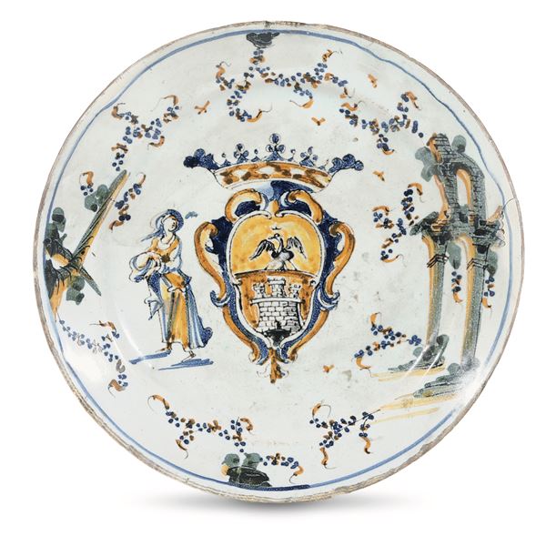 Piatto Savona, Manifattura di Domenico Lorenzo Levantino, metà del XVIII secolo 