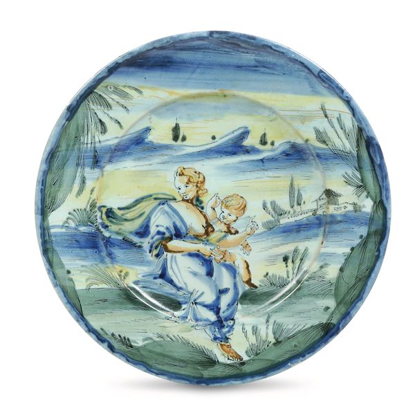 Piatto Savona, Manifattura Salamone (?), fine del XVII o inizio del XVIII secolo 