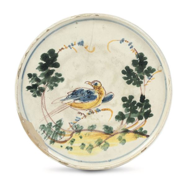 Piccola sottocoppa Savona, Manifattura dei Chiodo, circa metà del XVIII secolo 