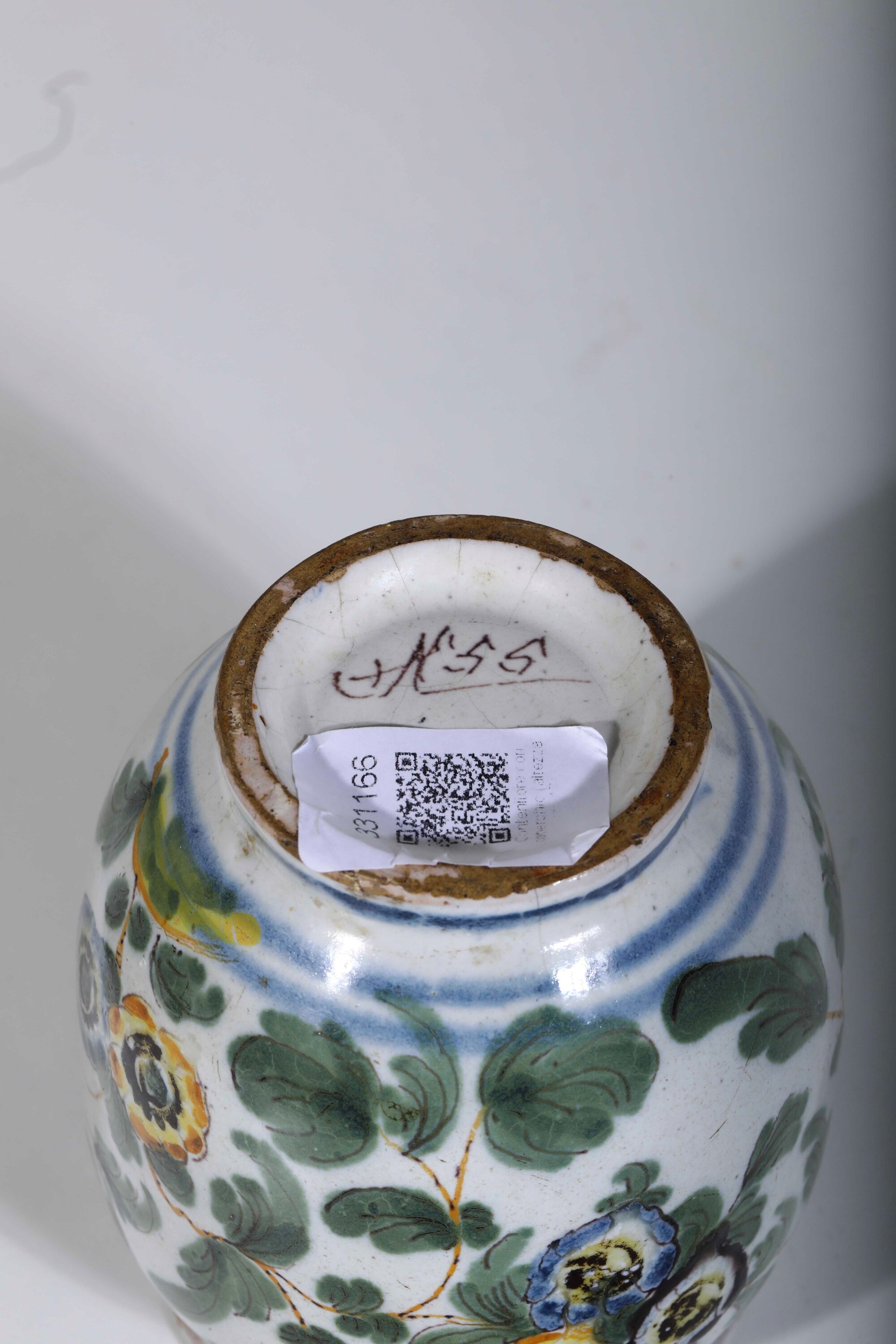 Albarello con coperchio, maiolica, Pesaro (prima metà XIX secolo)