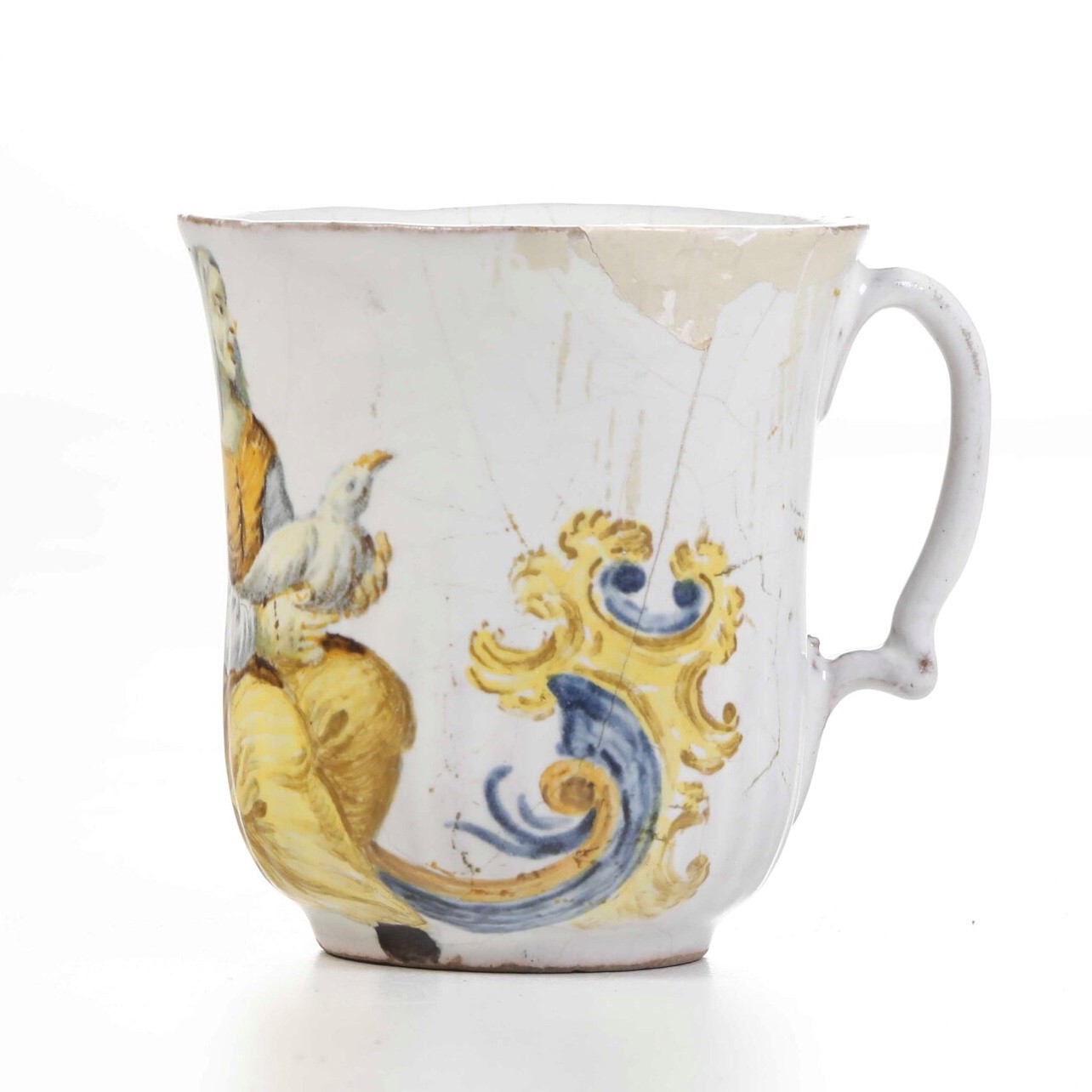 Tazza. Castelli, probabile Bottega di Gesualdo Fuina, fine del XVIII secolo.