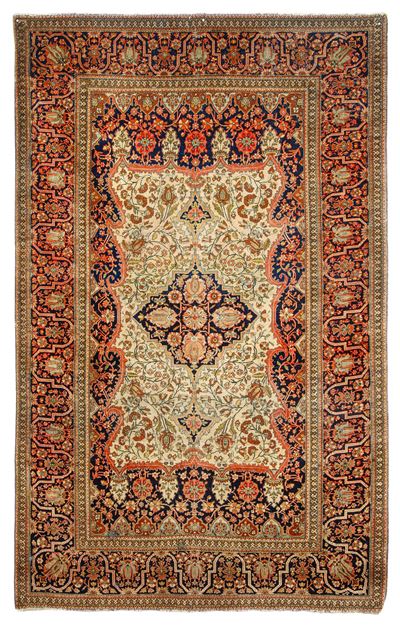 Tappeto Keshan Motasham, Fine XIX Secolo