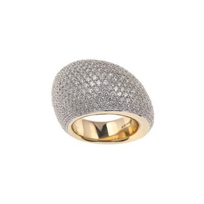 Vhernier. Anello "pirouette" con Pavè di Diamanti