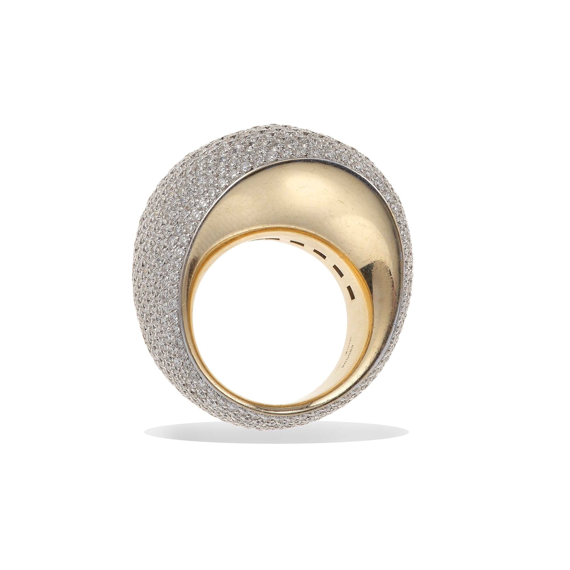 Vhernier. Anello "pirouette" con Pavè di Diamanti