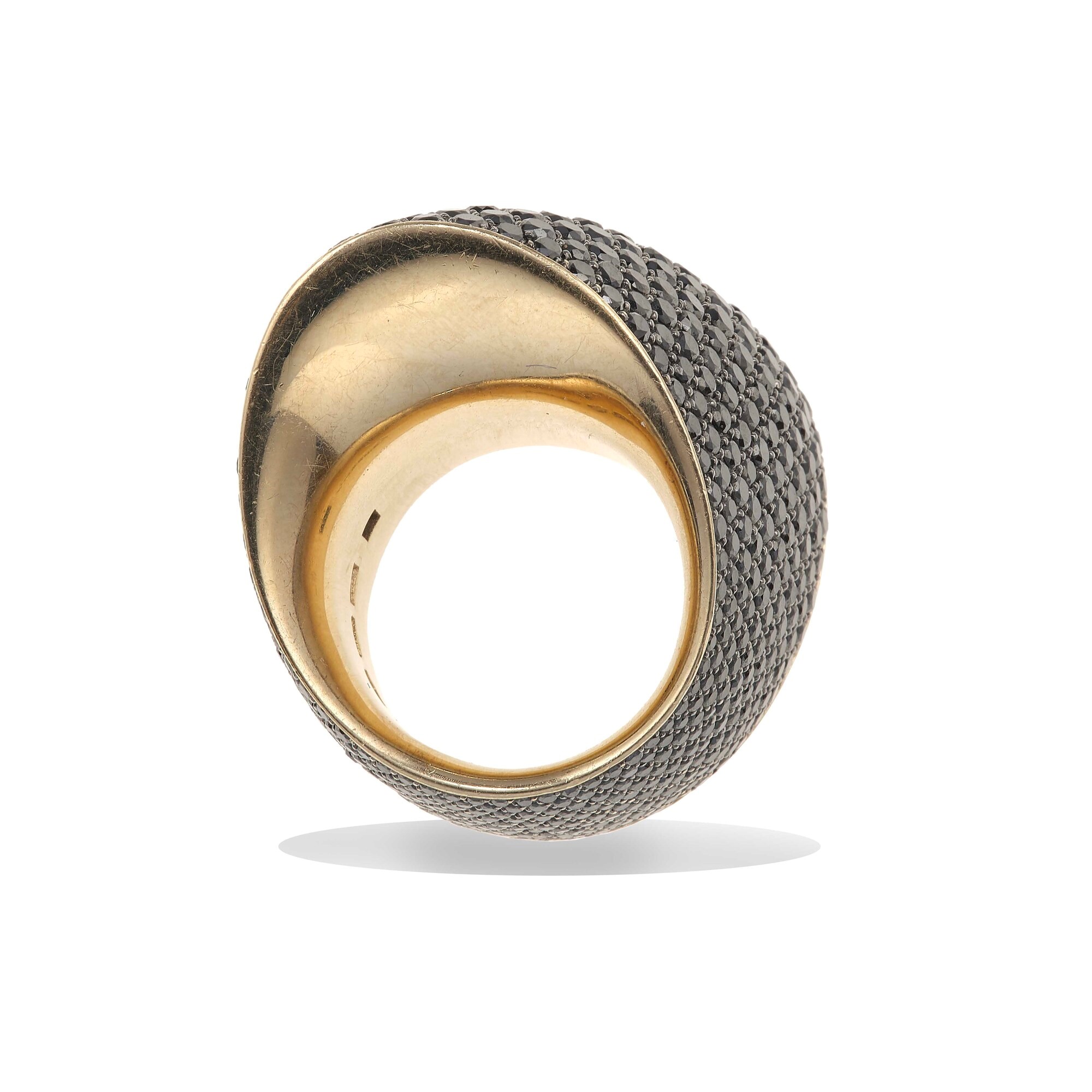 Vhernier. Anello "pirouette" con Diamanti Neri