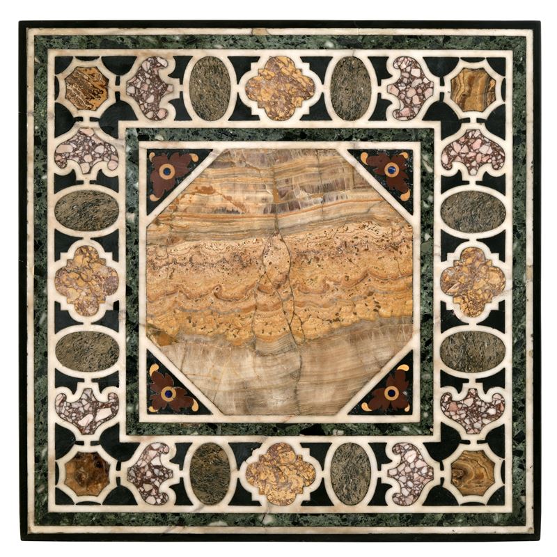 Italia (Roma?) XVI - XVII secolo Piano a commesso in marmi colorati  - Asta Fine Art Selection - Cambi Casa d'Aste