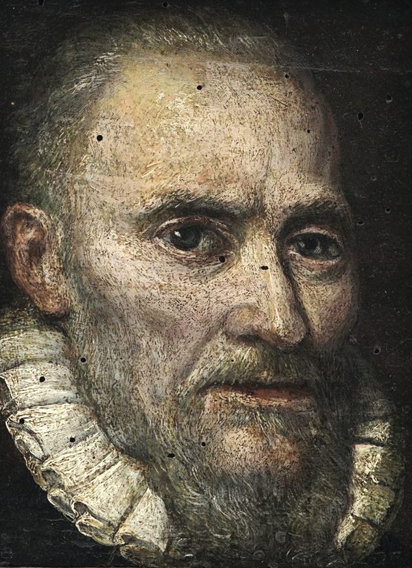 Scuola del XVII secolo Ritratto di anziano nobiluomo