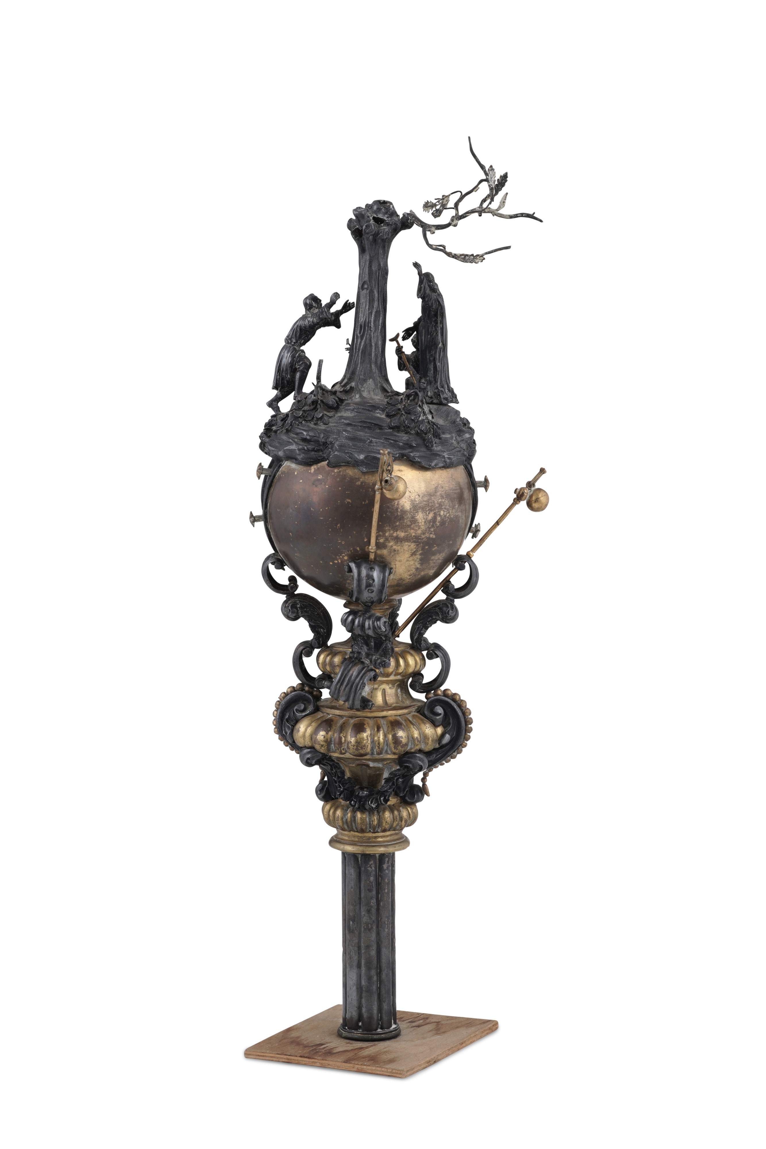 Oreficeria D'oltralpe (germania ?), XVIII Secolo Terminale di Mazza Processionale Raffigurante il...