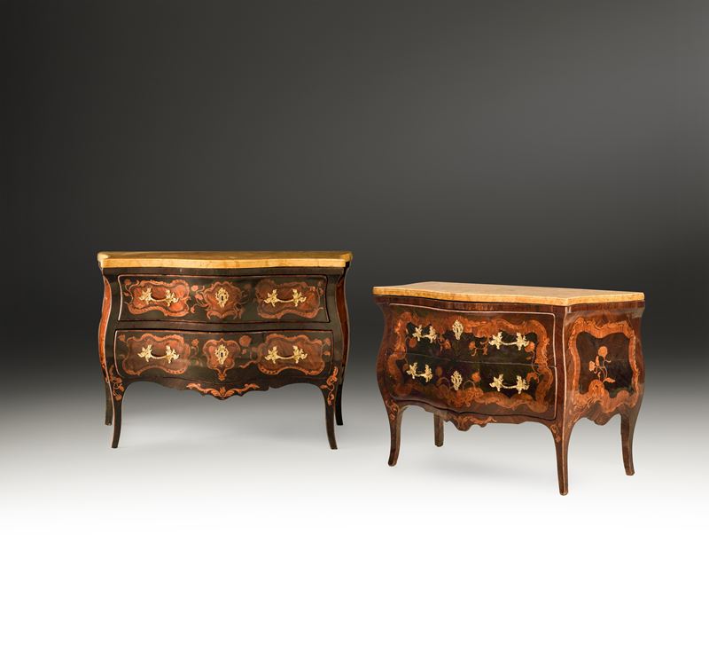 Due cassettoni “en première partie” e “en contrepartie”. Probabilmente Germania, XVIII secolo  - Asta Fine Art Selection - Cambi Casa d'Aste