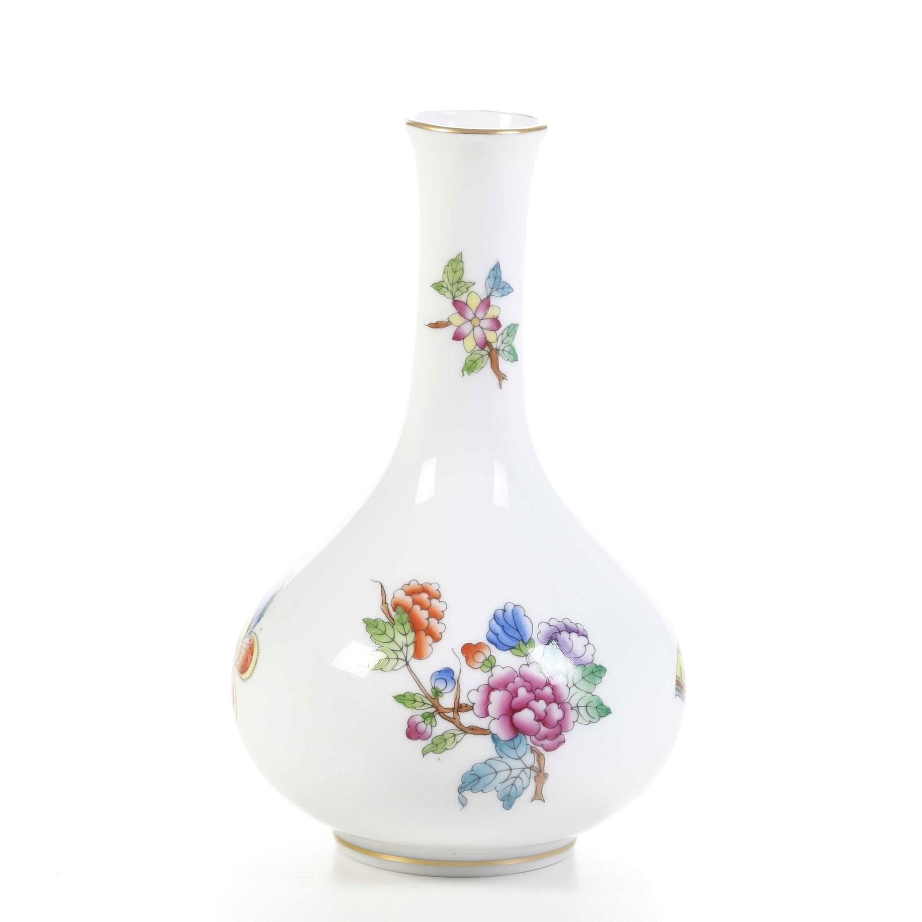 Piccolo Vaso “regina Vittoria”. Ungheria, Manifattura Herend, XX Secolo.