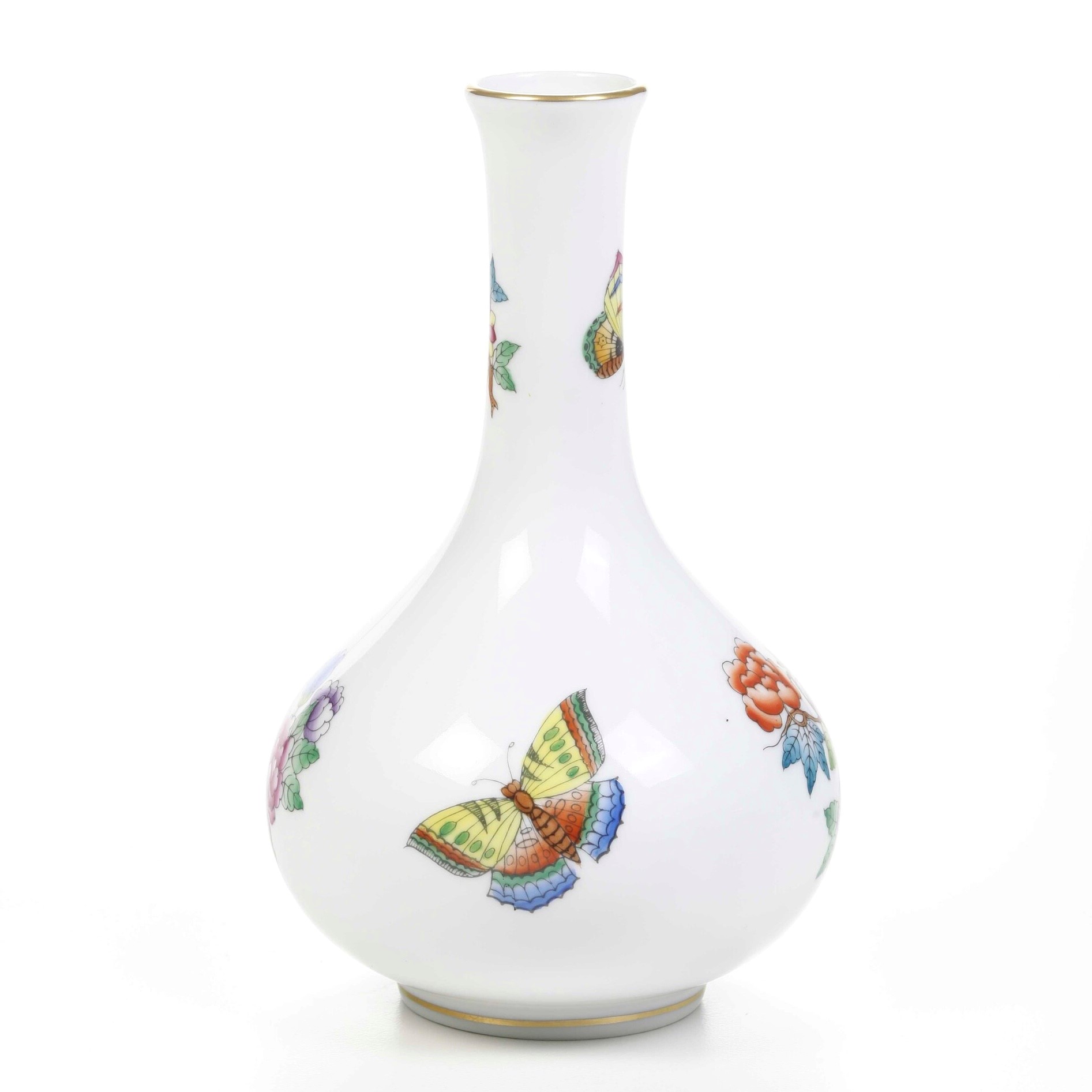 Piccolo Vaso “regina Vittoria”. Ungheria, Manifattura Herend, XX Secolo.