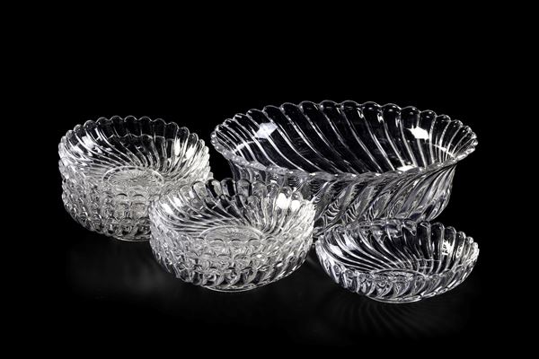 Servizio da macedonia “Bambou Tors”  Francia, Manifattura Baccarat, primi del XX secolo 