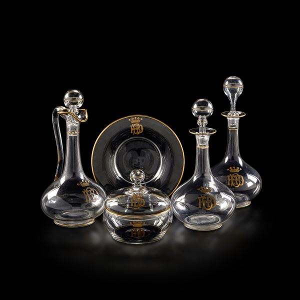 Bottiglie, decanter e contenitore, XX secolo