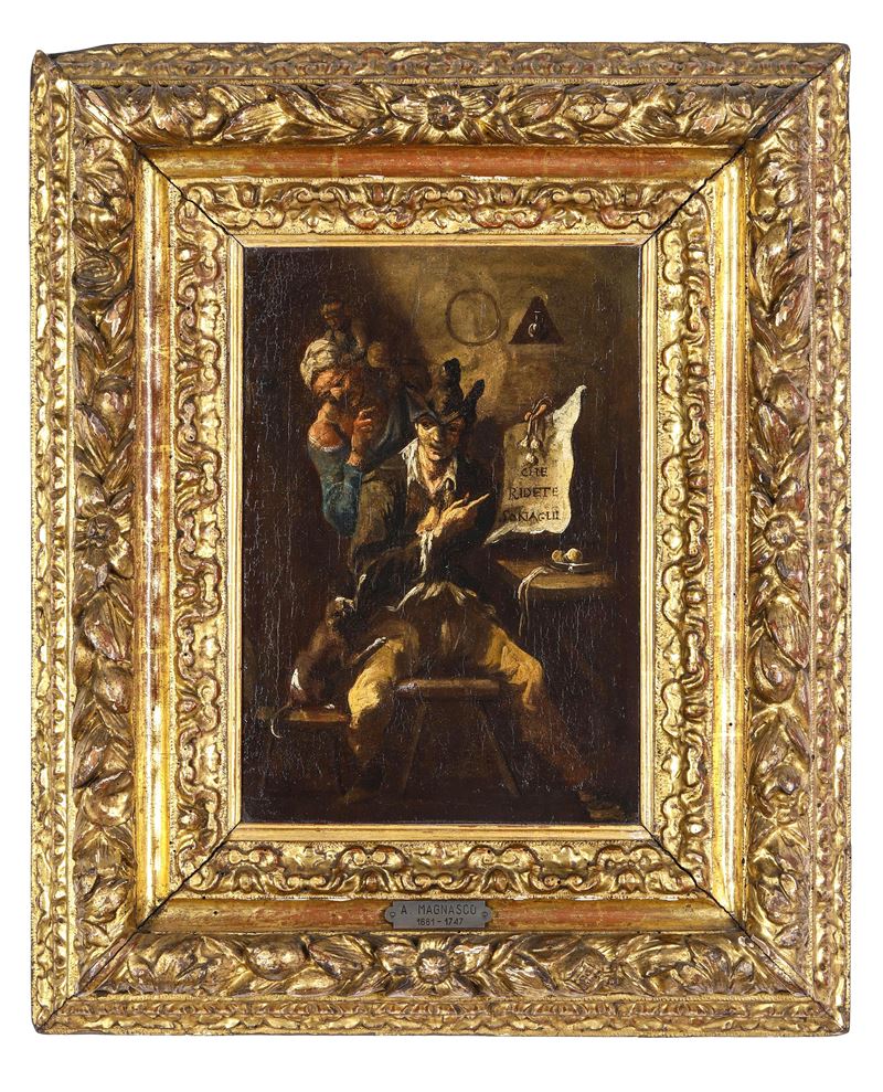 Alessandro Magnasco detto il Lissandrino : Che ridete son agli!  - olio su tela - Auction Fine Art Selection - Cambi Casa d'Aste