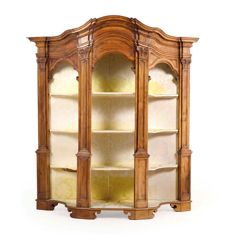 Grande vetrina in legno realizzata con elementi antichi  - Asta Antiquariato - Cambi Casa d'Aste