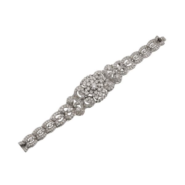 Bracciale con diamanti taglio brillante e huit-huit