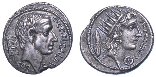 COELIA. C. Coelius Caldus. Denario, anno 51.