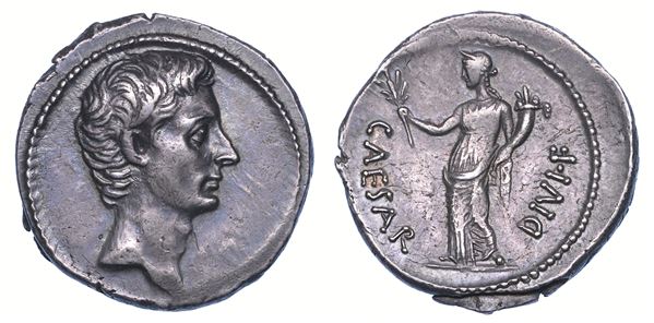 OTTAVIANO AUGUSTO, 27 a.C. - 14 d.C. Denario.