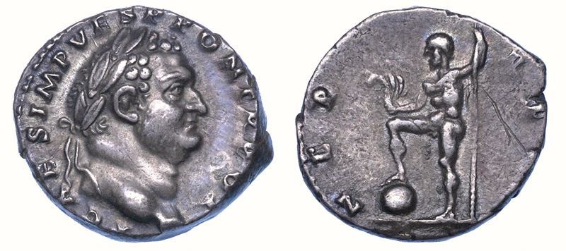 TITO (Cesare), 69-79. Denario, anni 72-73.  - Auction Numismatics - I - Cambi Casa d'Aste