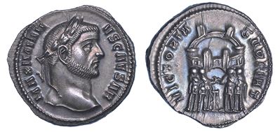 Massimiano Erculeo, 286-305. Argenteus, Anno 294. Ticinum.