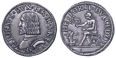 Ferrara. Alfonso i D'este, 1505-1534. Testone.