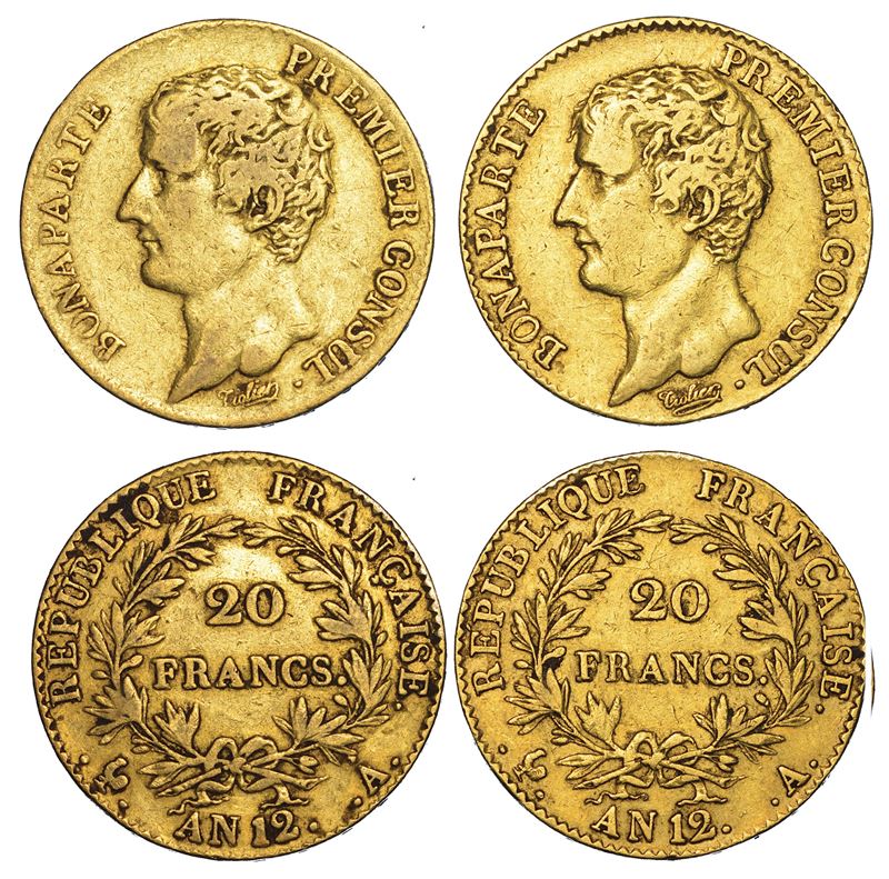 FRANCIA. NAPOLEONE (Console), 1799-1804). Lotto di due esemplari.  - Asta Numismatica - I - Cambi Casa d'Aste