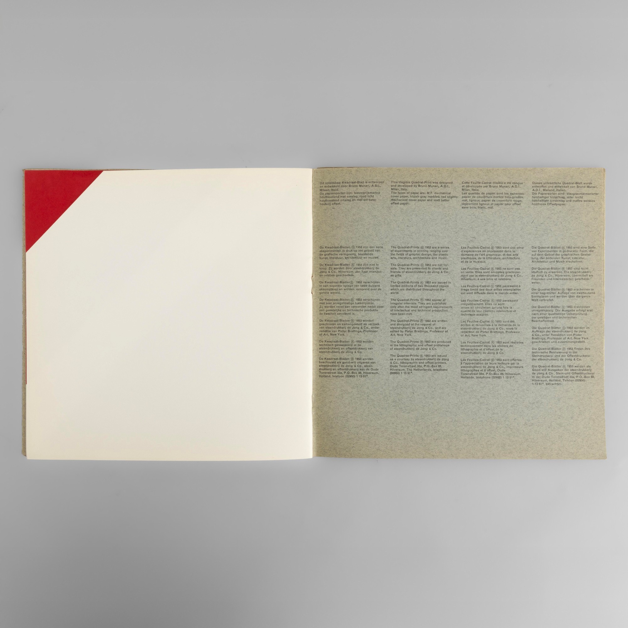 Bruno Munari - Libro quadrato, 1953