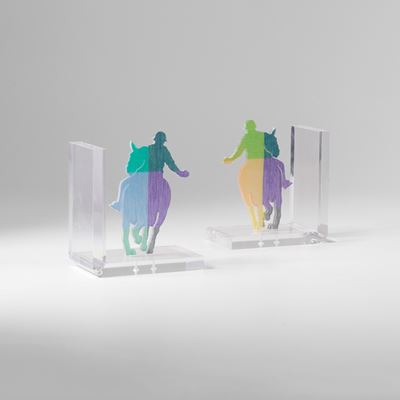 Due fermalibri in plexiglas