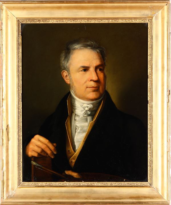 Scuola XIX secolo Ritratto di un pittore