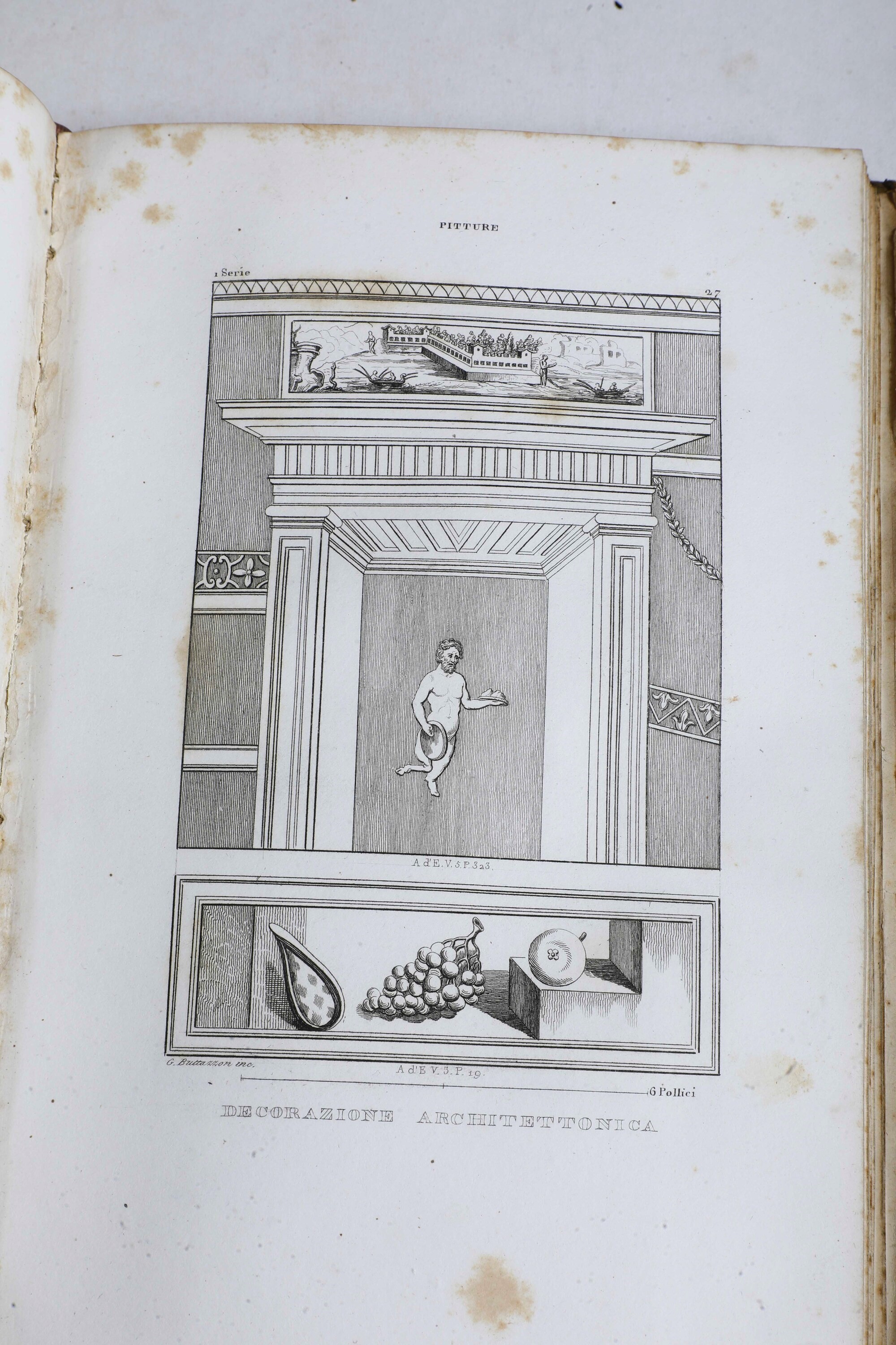 (barrè Louis) Ercolano e Pompei Raccolta Generale di Pitture Bronzi e Mosaici... con Illustrazion...
