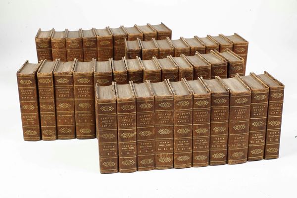 Leclerc Georges Louis Marie, Comte de Buffon (1707-1788) Le opere... con addizione di Lacèpede Napoli, secolo XIX (1841 ect.)