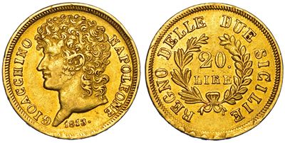Napoli. Gioacchino Napoleone (murat), 1808-1815. 20 Lire 1813.