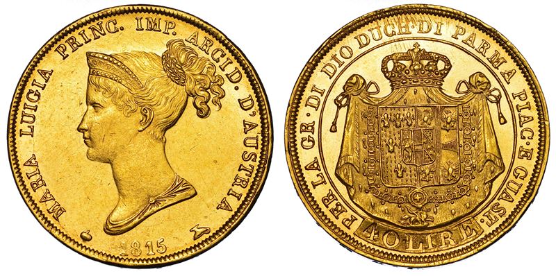 PARMA. MARIA LUIGIA D'AUSTRIA, 1815-1847. 40 Lire 1815.  - Asta Numismatica - I - Cambi Casa d'Aste