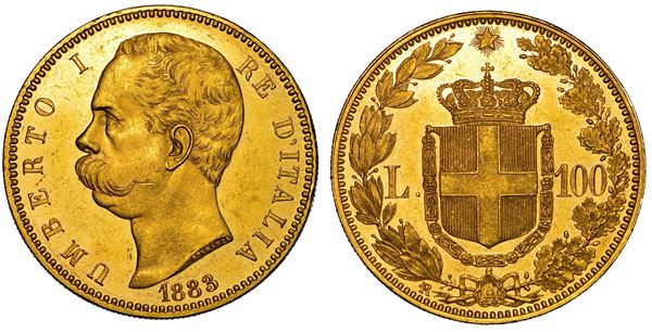 REGNO D'ITALIA. UMBERTO I DI SAVOIA, 1878-1900. 100 Lire 1883.