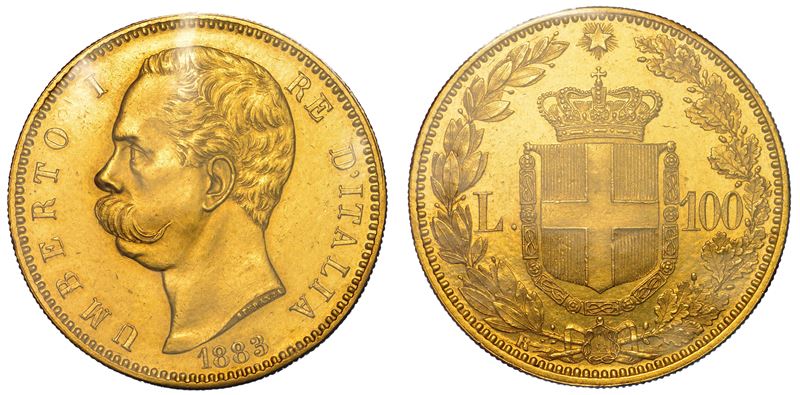 REGNO D'ITALIA. UMBERTO I DI SAVOIA, 1878-1900. 100 Lire 1883.  - Asta Numismatica - I - Cambi Casa d'Aste